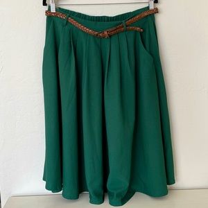 Modcloth Hot & Delicious brand vibrant green skirt